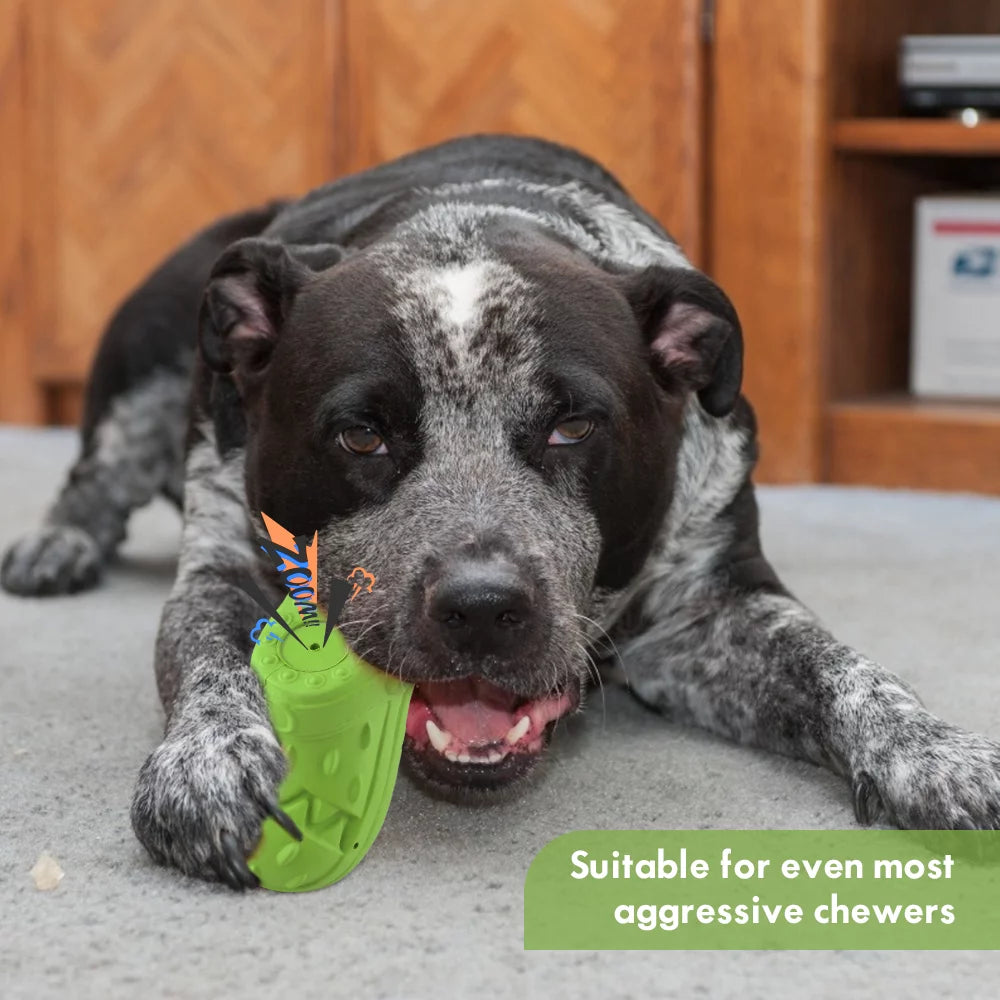 Squeaky Dog Toy Large Dog Chew Toys for Aggressive Chewers Rubber Dog Shoes Shape Toothbrush Toys