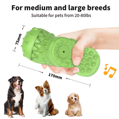 Squeaky Dog Toy Large Dog Chew Toys for Aggressive Chewers Rubber Dog Shoes Shape Toothbrush Toys